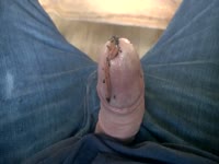 Unbelievable amateur insertion footage depicts horny dude letting worm crawl out of his cock